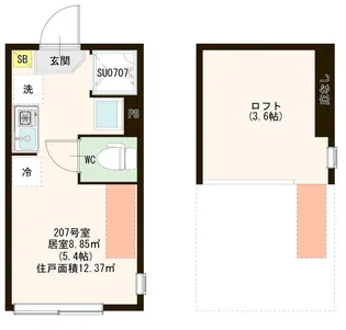 メゾン・コウ 西中延【2階】の間取り