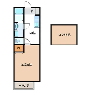 クレバネス町屋【2階】の間取り
