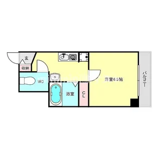 LakiaMaison難波南【8階】の間取り