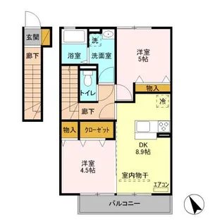 埼玉県さいたま市緑区大字三室【アパート】の間取り