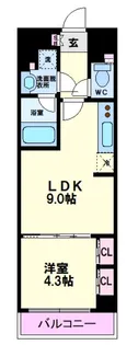 東京都渋谷区本町4【マンション】の間取り