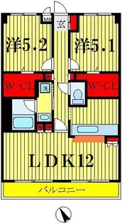 フレールIII【4階】の間取り