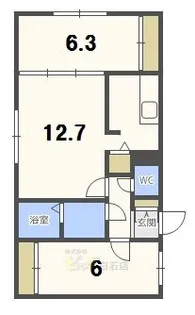 ジュネス東札幌【4階】の間取り