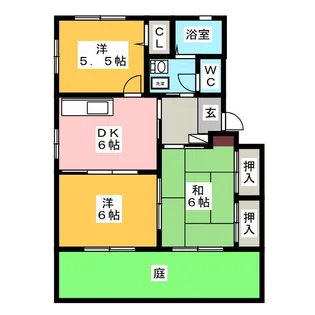 メゾンS・K・K B棟【1階】の間取り