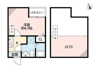 ラグタイム箱崎【1階】の間取り