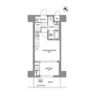 ロータス静岡【2階】の間取り