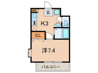 パ-クサイド篠原【2階】の間取り