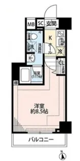 プレールドゥーク練馬中村橋【1階】の間取り