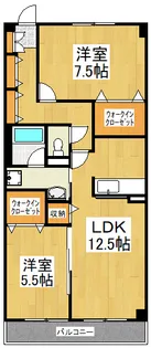 【エクシール中野島】【2階】の間取り