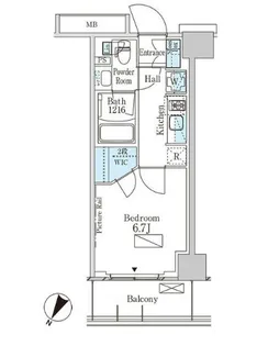 パークアクシス横濱大通り公園【6階】の間取り