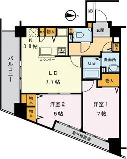 フォーエレメンツ竹の塚【5階】の間取り