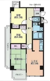 アークフィールズ市川【5階】の間取り