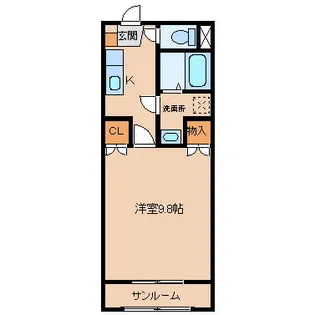 ドリームハウス速星【1階】の間取り