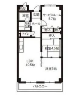 グランドール南野【3階】の間取り