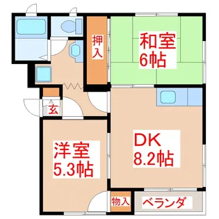 シャンポール輝【1階】の間取り