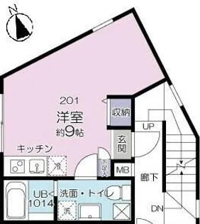 エクレール上落合【2階】の間取り