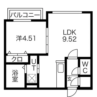 プレジング発寒【2階】の間取り