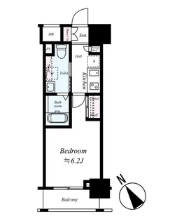 コンシェリア・デュー池袋【4階】の間取り