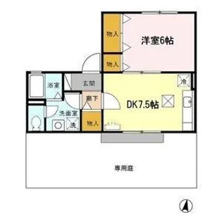 リヴェールK【1階】の間取り