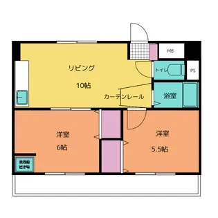 リベルナ三郷【2階】の間取り