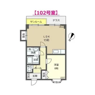 ラ・リヴェール【2階】の間取り