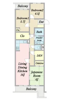 ベルテ松戸【3階】の間取り