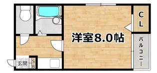 クレセント塚本【3階】の間取り