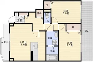 リバティーベル【1階】の間取り