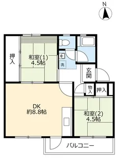UR桂木【4階】の間取り