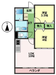 高見マンション【2階】の間取り