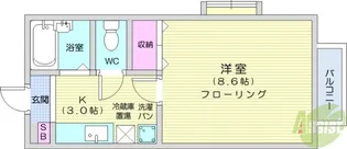 メモリーハウス南仙台【1階】の間取り