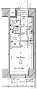 ラフィスタ横浜阪東橋II【5階】の間取り