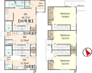 プラチナフォルム堀切菖蒲園【3階】の間取り