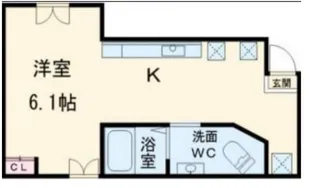 プチフール桜新町【1階】の間取り