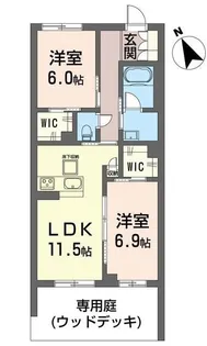 ティエンポ フェリズ I【1階】の間取り