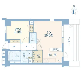 日神パレステージ大宮シティ【6階】の間取り