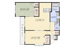 薬師ハイツ【1階】の間取り