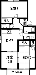 ホワイト・ローヌ【2階】の間取り
