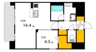リヴィエール東白島【3階】の間取り
