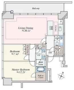 東京ガーデンテラス紀尾井町 紀尾井レジデンス【9階】の間取り
