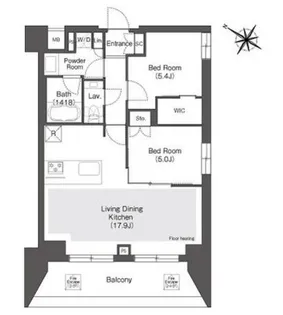 オアーゼ文京大塚【4階】の間取り