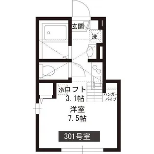 パークアレイ笹塚【3階】の間取り