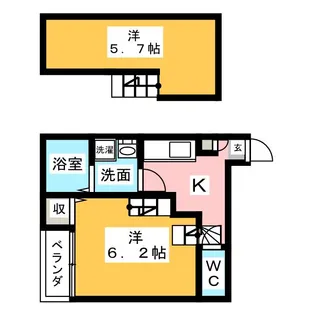 クオーレ名古屋【1階】の間取り