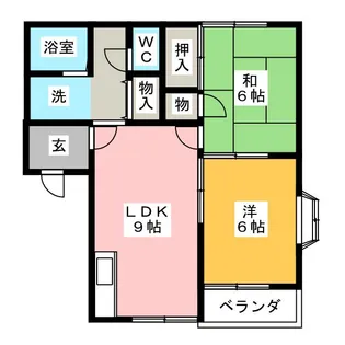 ヴァンベール越路【3階】の間取り
