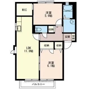 メゾンHANYA【1階】の間取り