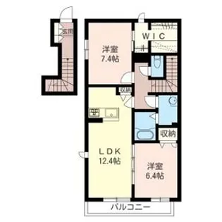 カムイ ミンタラ A【2階】の間取り