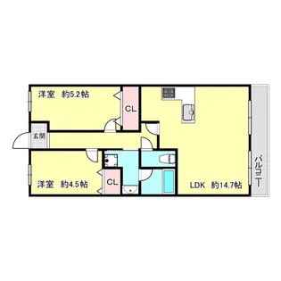 グランプレステージ加古川【4階】の間取り