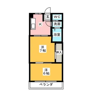 サンシャイン稲上【3階】の間取り