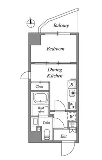 QUALITAS門前仲町 クオリタス門前仲町【6階】の間取り