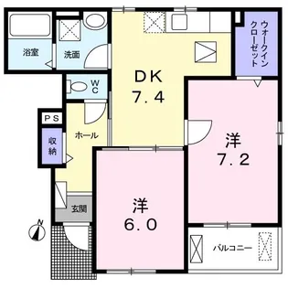 シーアクア【1階】の間取り